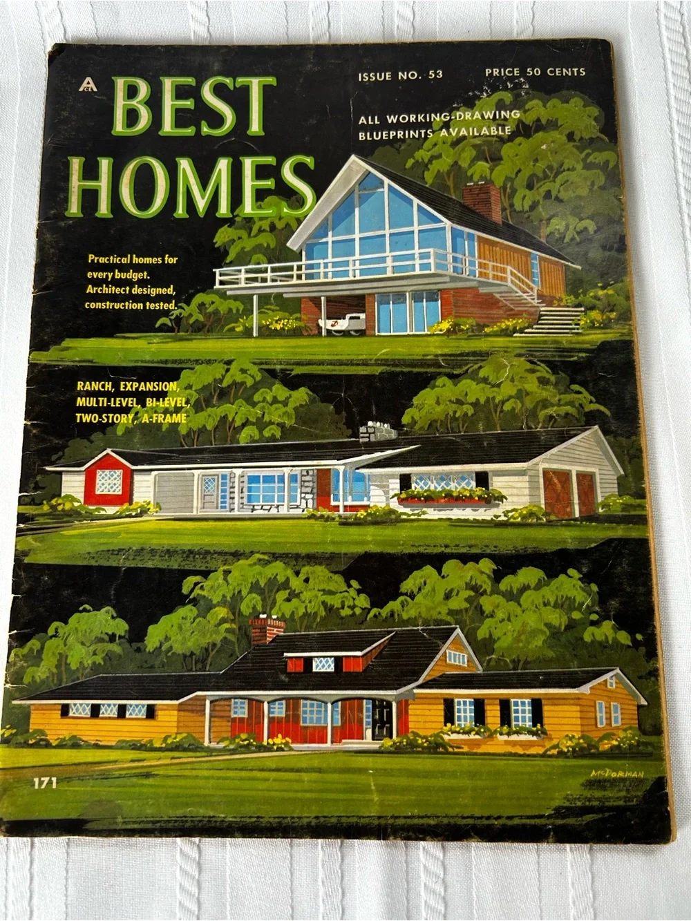 Vintage 70s Best Home Plans Home Accents Magazines MCM Orange Black Green